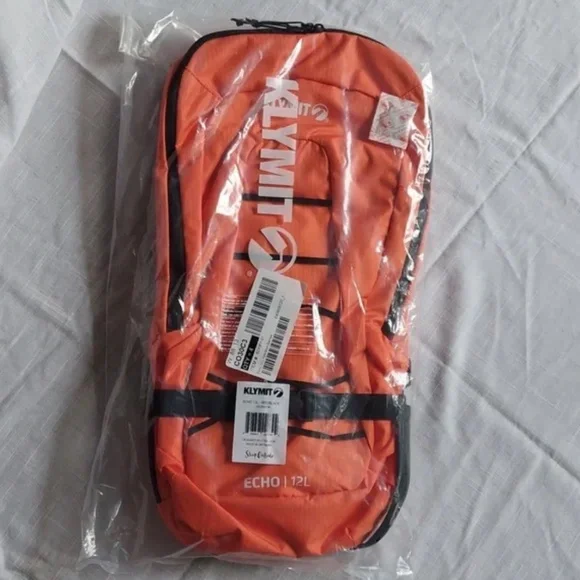 NWT - Klymit Echo 12-Liter Hydration Backpack - orange w/black trim   BH - Picture 9 of 9